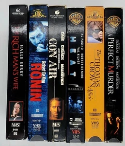 Vintage LOT of 6 (VHS) Perfect Murder Heat Con-Air Ronin Rich Man's Wife Affair - Picture 1 of 24