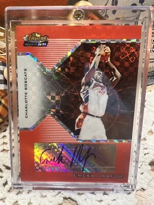 2004-05 Topps Finest Red X-factor Emeka Okafor Auto Rookie Card #167. SN#38/59 - Image 1 of 4