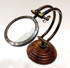 Nautical Brass Adjustable Magnifying Glass Vintage Table Decor Magnifier Gift