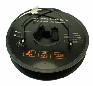 262ft PLENUM Ultra HIGH SPEED HDMI 18Gb Fiber Optic/Hybrid Cable 4Kx2K/60Hz - Picture 1 of 3