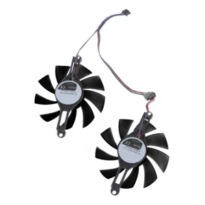 1Pair Graphics Card Cooling VGA Coolers Fan 4 Pin 4 Wires for Radeon RX 580 RX55 - Afbeelding 1 van 8