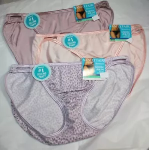 jNWT set of 3 VANITY FAIR ILLUMINATION STRING BIKINI 18108 LILAC DOTS PEACH XL - Picture 1 of 5