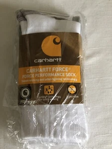 CARHARTT Force Girls White Crew Socks Girls Size Medium - Picture 1 of 5