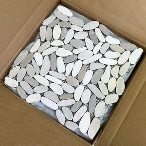 Natural Stone Tile (11 Pcs) 12" x 12" White/Beige Matt GAMI36 - Picture 1 of 7