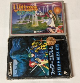 Nintendo Famicom Lot of 2 - Ultima & Fire Emblem - DRcx23