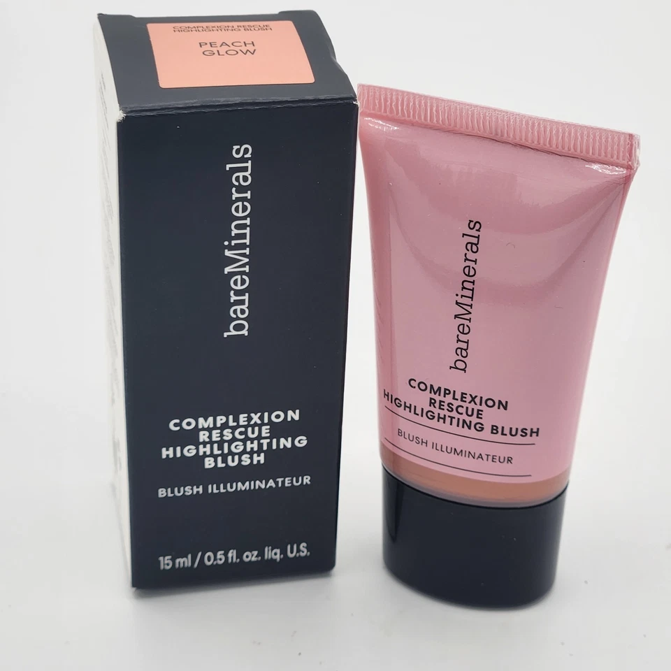 НОВЫЕ румяна BareMinerals Complexion Rescue Highlighting ПЕРСИКОВОЕ СВЕЧЕНИЕ 15 мл/0,5 унции - Изображение 1 из 4