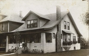 Postcard Indiana Lake County RPPC House in Hammond 1915 Used - Picture 1 of 2
