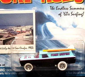 Johnny Lightning CHASE Bad News Wagon Coast Busters WHITE LIGHTNING Surf Rod Car - Picture 1 of 4