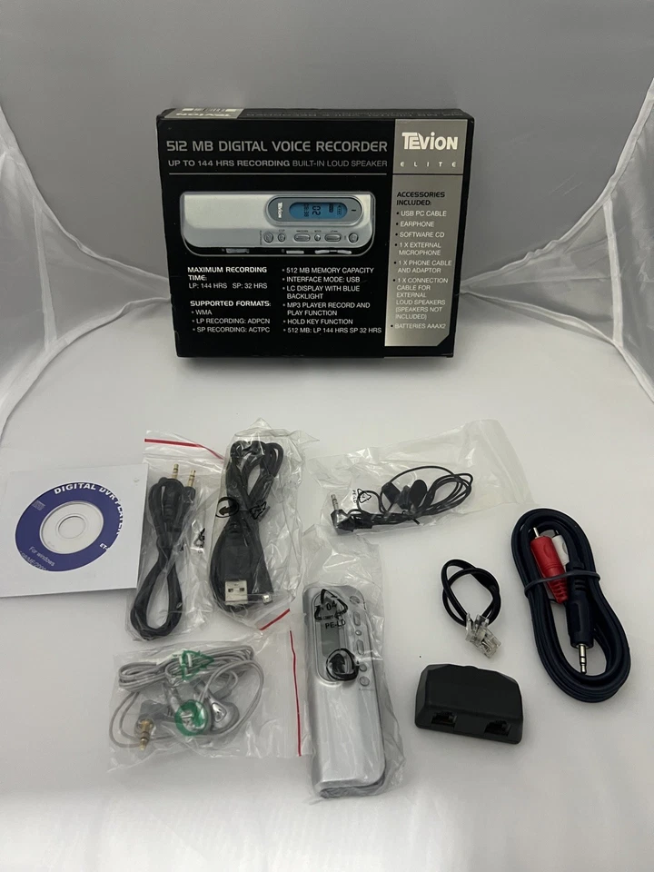 TEVION 512 MB DIGITAL VOICE RECORDER - Image 1 of 4