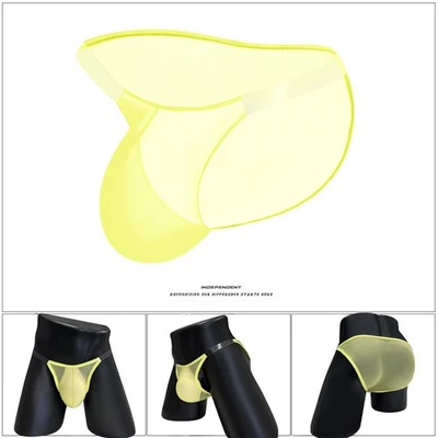 Calzoncillos transparentes ligeros de corte alto para hombre, ropa interior sexy transpirable Foto 1 de 4