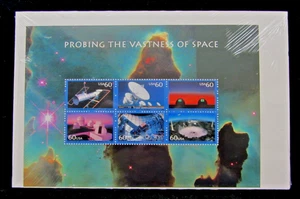 2000 PROBING THE VASTNESS OF SPACE SOUVENIR SHEET OF SIX 60 CENT STAMPS - Picture 1 of 3