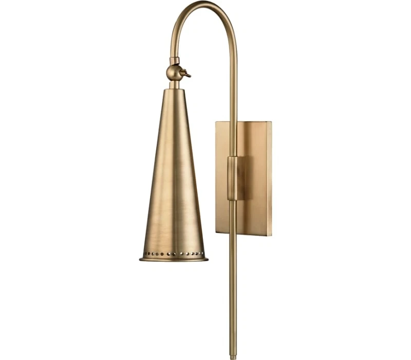 Aplique de pared Hudson Valley 1300-AGB Alva, 1 luz, latón envejecido Foto 1 de 1