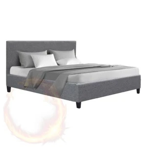 Artiss Neo Bed Frame Fabric Grey Double - Picture 1 of 8
