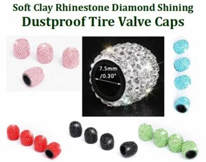 Schrader Valve Cap Stems Diamond Dustproof For Bike Car motorcycle bicycle Truck - Picture 1 of 13