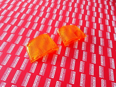 Juego de lentes de señal guardabarros delanteros Toyota Celica TA23 TA28 1974 1975 1976 1977 Foto 1 de 4