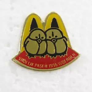 Vintage McDonalds VROLIJK PASEN 1996 WOEROEN Solapa Pin Arco Pollitos - Imagen 1 de 3