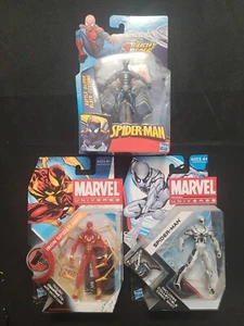 Battle Glider Black White Costume Spider-Man, Iron SPIDER Action Figure LOT 3.75 - Picture 1 of 7