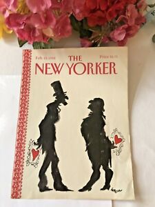 The New Yorker Magazine ~ COVER ONLY ~LORENZ~Feb 15,1988~ Abe Lincoln Valentine