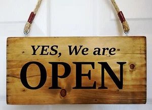 Open Closed Sign Window Door Shop Restaurant Cafe Bar Hanging Time Reversible. - Picture 1 of 2