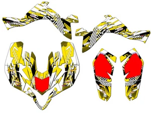2009-2012 LTZ 400 MAYHEM Yellow Senge Graphics Kit Compatible with Suzuki - Picture 1 of 7