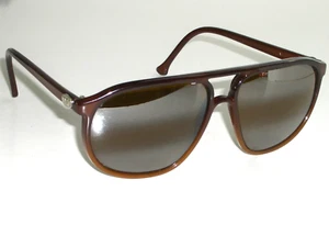 VINTAGE VUARNET Px FRANCE DEEP BROWN GRADIENT MIRROR CRYSTAL SLEEK SUNGLASSES - Imagen 1 de 6