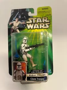 Star Wars Clone Trooper Attack of the Clones Sneak Preview Action Figure POTJ - Picture 1 of 2
