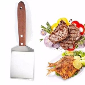 Spatula Stainless Steel Cookie Spatula With Wood Handle Small Square Spatula - Picture 1 of 8