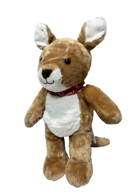 Kangaroo Build A Bear with CDW Red Bandana Accessory, Plush Stuffed Animal, GUC - Image 1 of 4