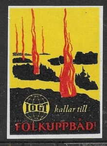 IOGT Good Templars Calling out the People Sweden Cinderella Stamp Bonfire - Picture 1 of 1