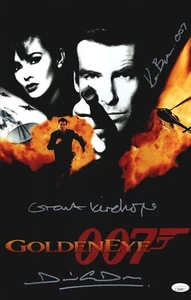 Grant Kirkhope David Doak +1 Signed 11x17 GoldenEye 007 N64 Auto Photo JSA COA - Picture 1 of 3
