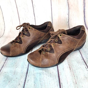 TAOS Womens Brown Leather Speed Lacer-D Oxford Fashion Sneakers sz - 7 - Picture 1 of 8