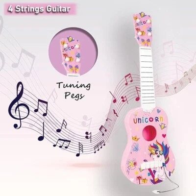 Toy Guitar for Kids | 4 String Ukulele Guitar for Beginners | Musical Instrument - Image 1 of 4