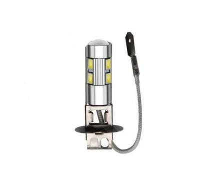 1x Ampoule H3 LED 10SMD Blanc Xenon 6000K Anti Brouillard Moto Auto 12V - Photo 1/2
