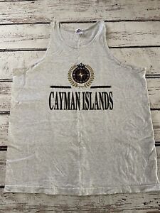 Vintage 1990 Cayman Islands Tank Top Shirt Größe 2XL Herren