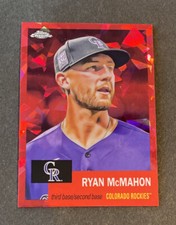 Ryan McMahon 2022 Topps Platinum Red Atomic Refractor Colorado Rockies /100 #86