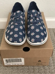 Cloudsteppers by Clarks Women's Blue Denim Sneakers Shoes Size 11M New In Box - Picture 1 of 8