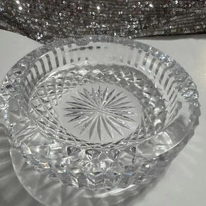 HUGE CRYSTAL CIGAR ASHTRAY FOR MR HANDSOMES MAN CAVE EXQUISITE CLASSY - Picture 1 of 3
