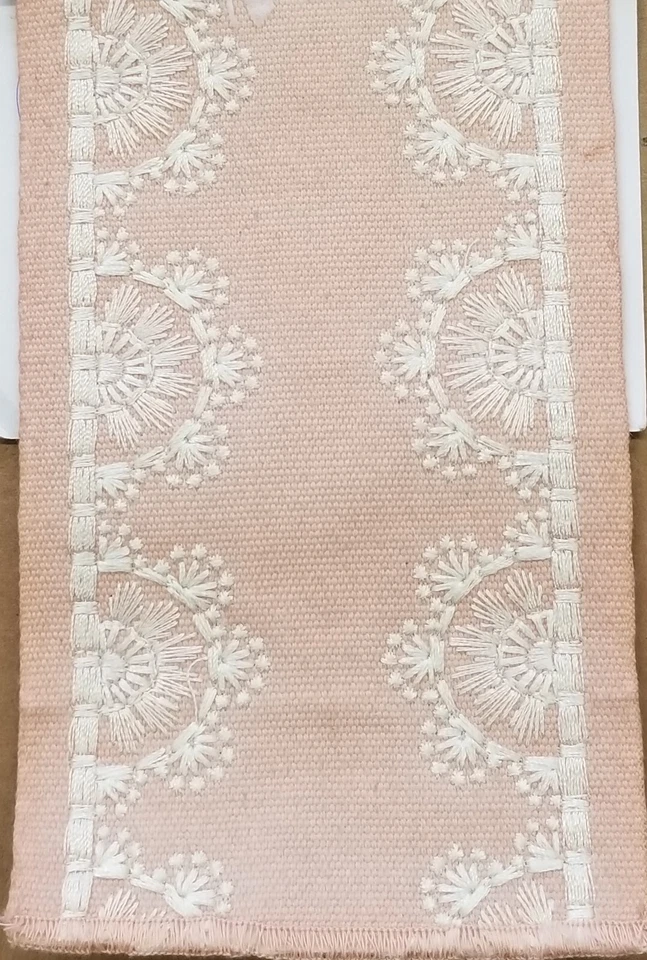 Amalfi Cream on Blush 4" Embroidered Trim - Image 1 of 1