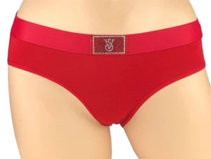 VICTORIA'S SECRET SHINE PATCH HIPHUGGER PANTY STRAP BLING LOGO XS S M L XL XXL - Picture 1 of 33