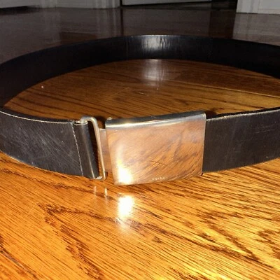 PRADA винтажный ремень из черной кожи размер 36/90 - Изображение 1 из 4