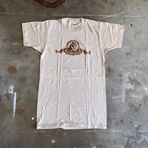 80s VINTAGE METRO GOLDWIN MAYER MGM HOLLYWOOD MOVIE STUDIO T-SHIRT SZ S 70s - Picture 1 of 8