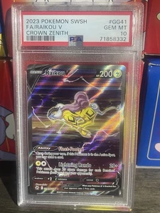 Pokémon Raikou V GG41/GG70 PSA 10 Crown Zenith: Galarian Gallery Holo - Picture 1 of 1