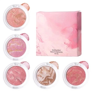 Baked Blush Face Shimmer Highlighter Powder Blush Palette Waterproof Blusher - Picture 1 of 17