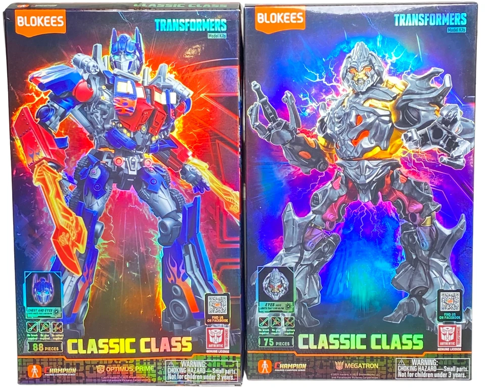 2 figuras de la película Blokees Transformers Classic Class Optimus Prime y Megatron 2007 Foto 1 de 1