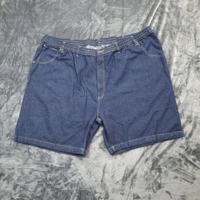 Vtg Casual Joe Jeans Shorts Mens 54 Elastic Waist And Zip Blue Denim USA Cotton - Image 1 of 4