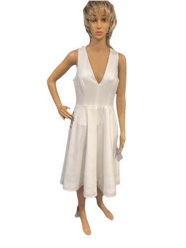 OFF WHITE Abito The Population Fit & Flair Catalina Off White Taglia M Vestito Con Etichetta!