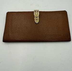 Vintage Gucci Long Wallet Buckle Clasp Tan - Picture 1 of 11
