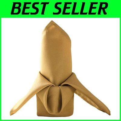 Servilletas de tela dorada 17x17" - Pack de 50 Foto 1 de 4