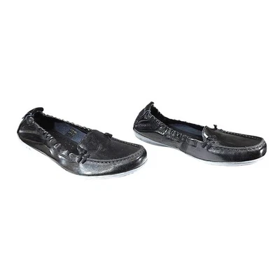 Mocasines Hush Puppies HOP2 Flex sin cordones planos 10 mujeres techo charol negro Foto 1 de 4