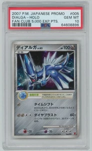 2007 Pokemon Japanese Promo #005 Dialga Holo Fan Club 5000 Exp Pts PSA 10 - Picture 1 of 2